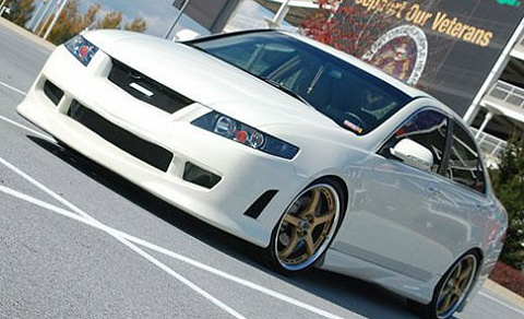 Бампер передний Mugen Style (дорестайл) для Honda Accord 7 (VII) / ACURA TSX (2002-2008)