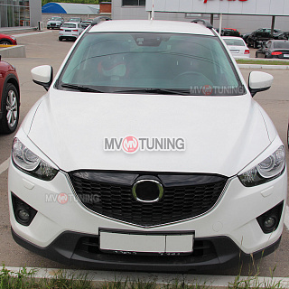 Реснички на фары var №1 широкие Mazda CX-5 (2011 - 2016) + УСТАНОВОЧНЫЙ КОМПЛЕКТ
