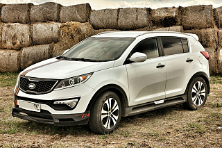 Накладка переднего бампера JSW Style KIA Sportage (2010-2016)