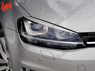 Реснички на фары VW Golf VII (2013 - 2019) + УСТАНОВОЧНЫЙ КОМПЛЕКТ