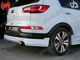 Накладка заднего бампера JSW Style KIA Sportage (2010-2016)