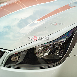 Реснички на фары Kia Rio IV 4 (2017-2020) + УСТАНОВОЧНЫЙ КОМПЛЕКТ