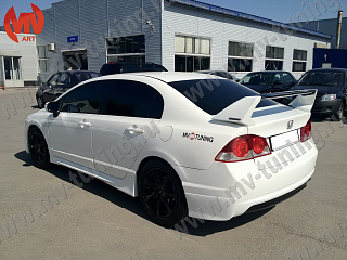 Юбка заднего бампера "Mugen Style" Honda Civic 4D (2006-2012)