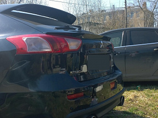 Спойлер лип на 5D HB Sportback для Mitsubishi Lancer X 10 (2007-2017) + УСТАНОВОЧНЫЙ КОМПЛЕКТ
