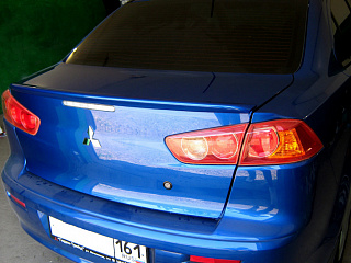 Спойлер лип "Элегант" Mitsubishi Lancer X (2007-2017) + УСТАНОВОЧНЫЙ КОМПЛЕКТ