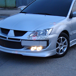 Крепление гос. номера в стиле EVO текстурный пластик Mitsubishi Lancer IX (2003-2009)