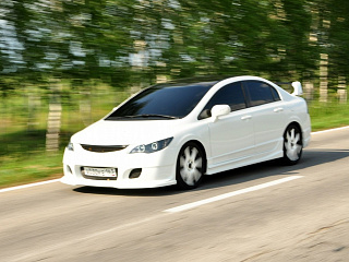 Передний бампер INGS Extreem Honda Civic 4D (2006-2012)