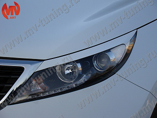 Реснички на фары KIA Sportage (2010-2016) + УСТАНОВОЧНЫЙ КОМПЛЕКТ