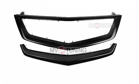 Решетка радиатора "Sport" (БЕЗ СЕТКИ) var №3 Honda Accord 8 (VIII) / Acura TSX (CU/CW) (2008-2010) + УСТАНОВОЧНЫЙ КОМПЛЕКТ