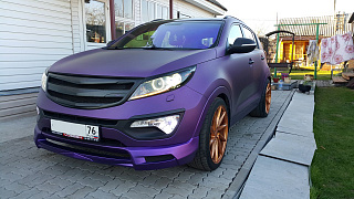 Накладка переднего бампера JSW Style KIA Sportage (2010-2016)