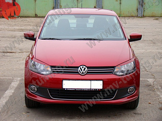 Реснички на фары Volkswagen Polo Sedan (2010 - 2020) + УСТАНОВОЧНЫЙ КОМПЛЕКТ