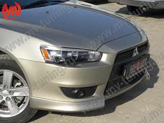 Клыки переднего бампера Mitsubishi Lancer X (2.0 Intense) (2007-2010)