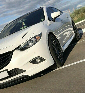 Клыки переднего бампера var №1 SkyActivSport Mazda 6 / Atenza GJ (2012 - 2018)