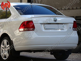 Лип спойлер "RedLine" VW Polo Sedan (2010 - 2020) + УСТАНОВОЧНЫЙ КОМПЛЕКТ