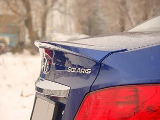 Спойлер лип Hyundai Solaris (2010-2016) + УСТАНОВОЧНЫЙ КОМПЛЕКТ