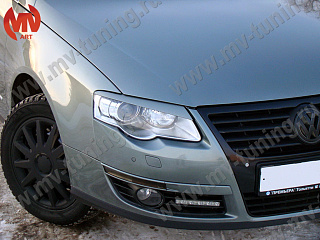 Реснички на фары VW Passat B6 (2005-2010) + УСТАНОВОЧНЫЙ КОМПЛЕКТ