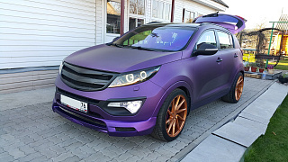 Накладка переднего бампера JSW Style KIA Sportage (2010-2016)