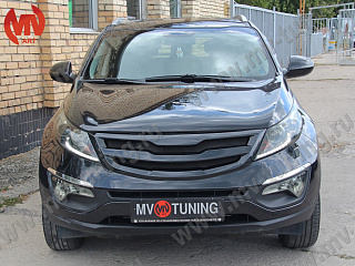 Решетка радиатора (СЕТКА В КОМПЛЕКТЕ) var №1 KIA Sportage (2010-2016)