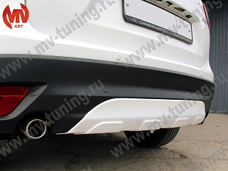 Накладка (диффузор) заднего бампера Mazda CX-5 (рестайлинг) (2015-2016)