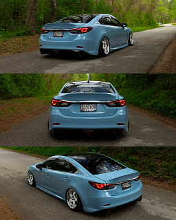 Клыки(накладки) заднего бампера SkyActivSport Mazda 6 / Atenza GJ (2012 - 2018)