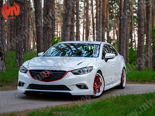 Клыки переднего бампера var №1 SkyActivSport Mazda 6 / Atenza GJ (2012 - 2018)