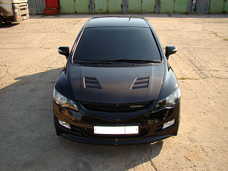 Юбка переднего бампера "Mugen Style" Honda Civic 4D (2006-2009)