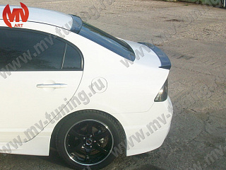 Спойлер лип Honda Civic 4D (2006-2012) + УСТАНОВОЧНЫЙ КОМПЛЕКТ